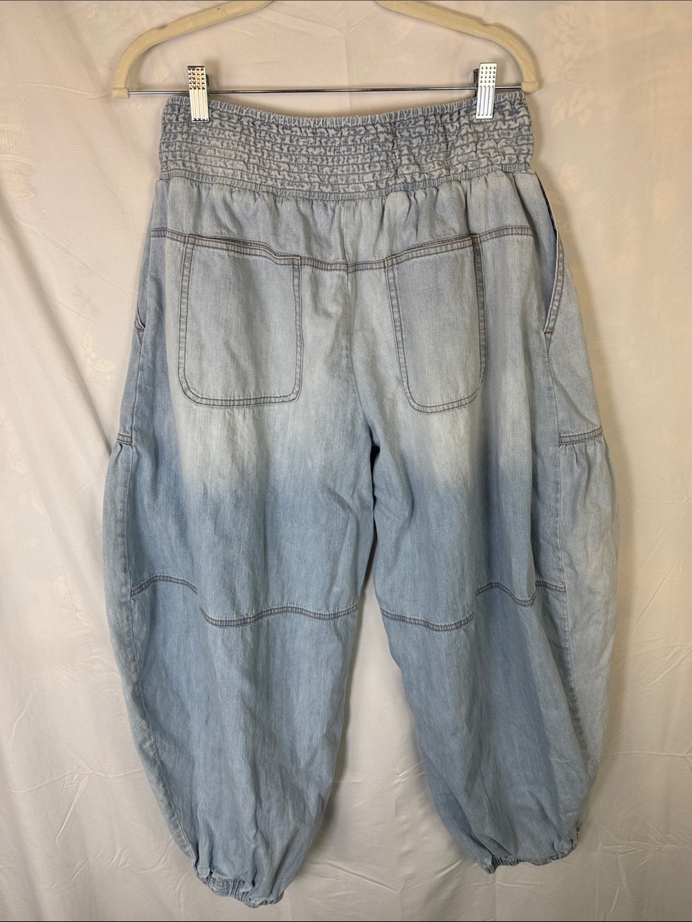 Pilcro Blue Elastic-Waist Denim Top 100% Cotton from Anthropologie - Picture 4 of 4